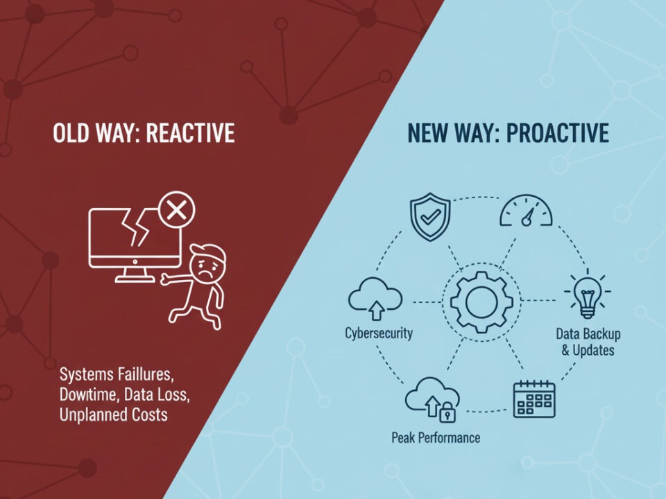 IT technician monitoring network systems and servers for proactive IT support at IT WebSmith Inc.