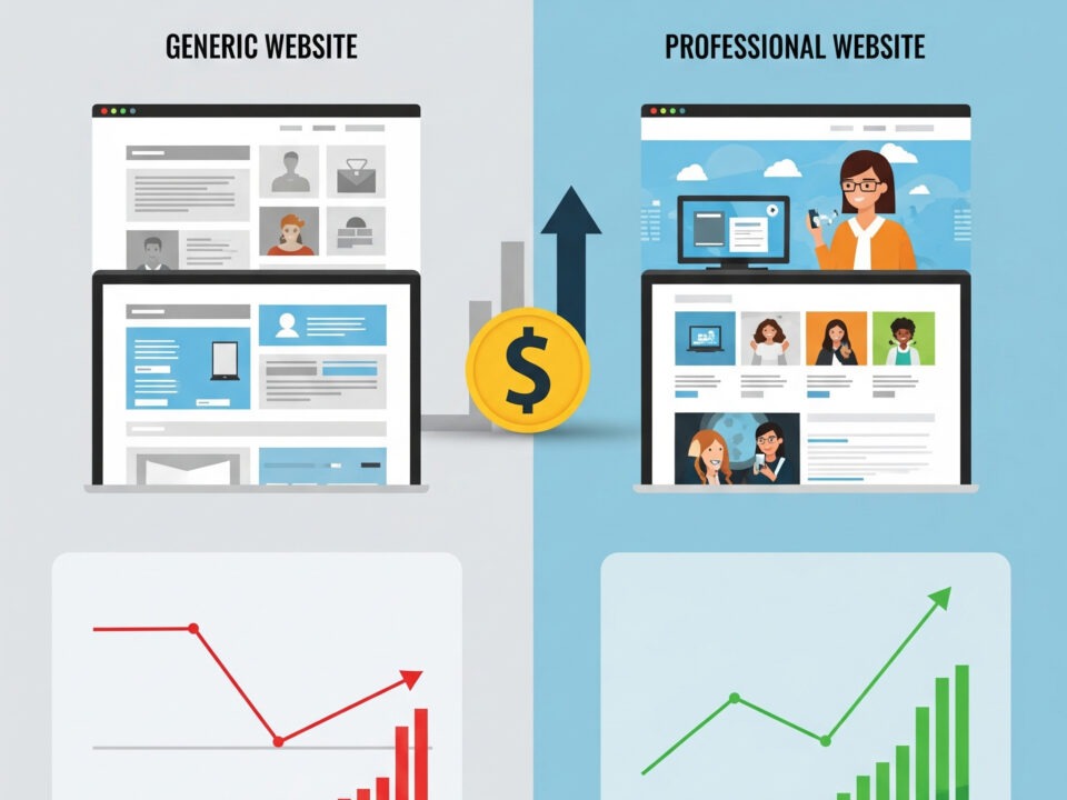 Business growth and financial profitability metrics displayed on a digital dashboard for IT WebSmith Inc.