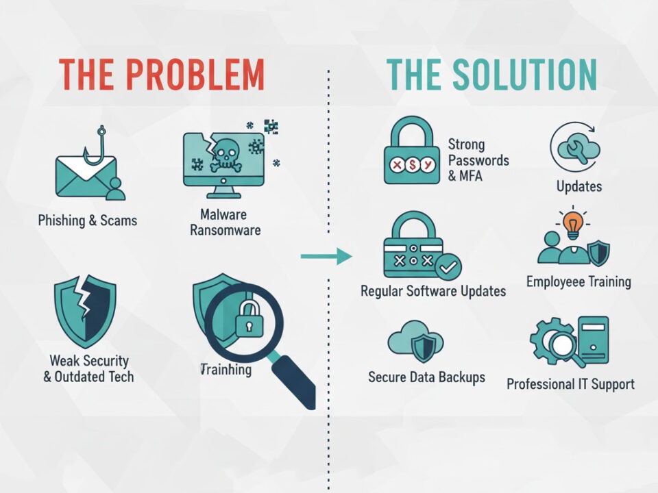 Illustration of the business problem and solution process at IT WebSmith Inc.
