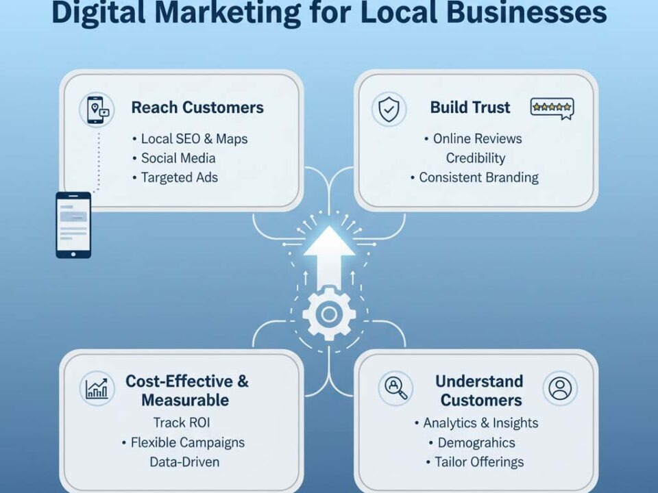 IT WebSmith Inc. blog posts and SEO strategies displayed on a screen