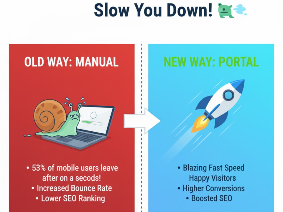 Conceptual illustration for The Slow Down by IT WebSmith Inc.