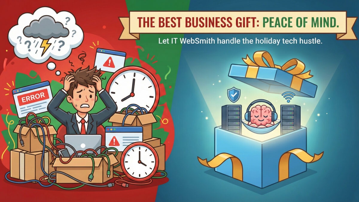 Business professional experiencing peace of mind with reliable IT support from IT WebSmith