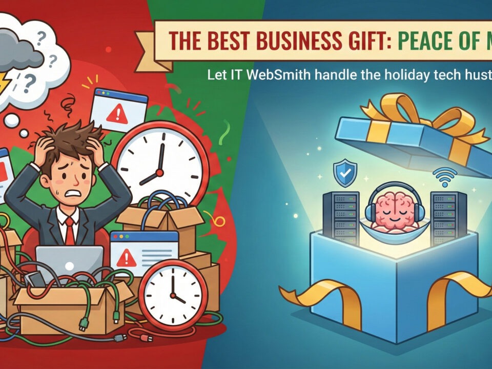 Business professional experiencing peace of mind with reliable IT support from IT WebSmith