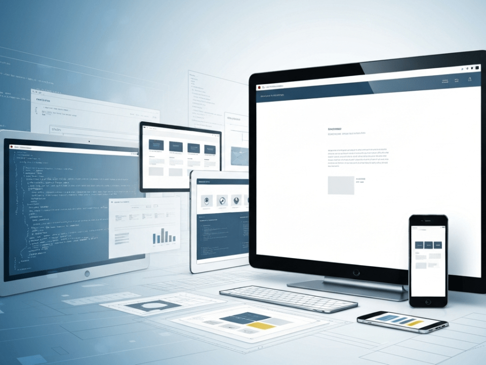 Professional web design services showcasing responsive website development and optimization across devices.