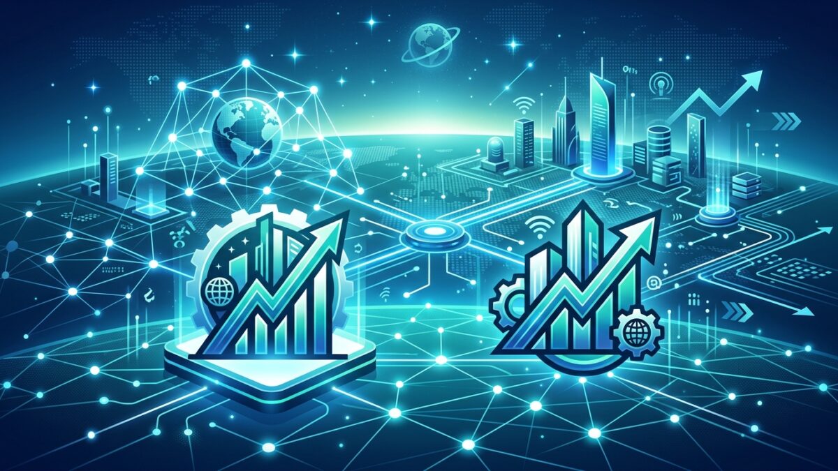 Online presence strategy illustration showing interconnected digital elements for business growth